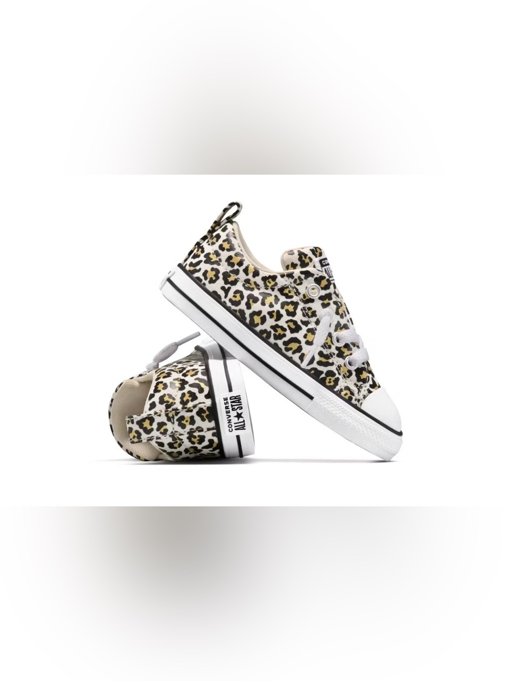 New Converse Toddler Street Low Slip-On Cheetah Sneakers 11T